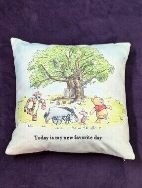 Disney Parks Winnie the Pooh Throw Pillow Removable Cover